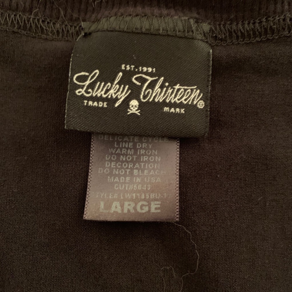Lucky Thirteen Large t-shirt. Runs small. - Picture 6 of 8